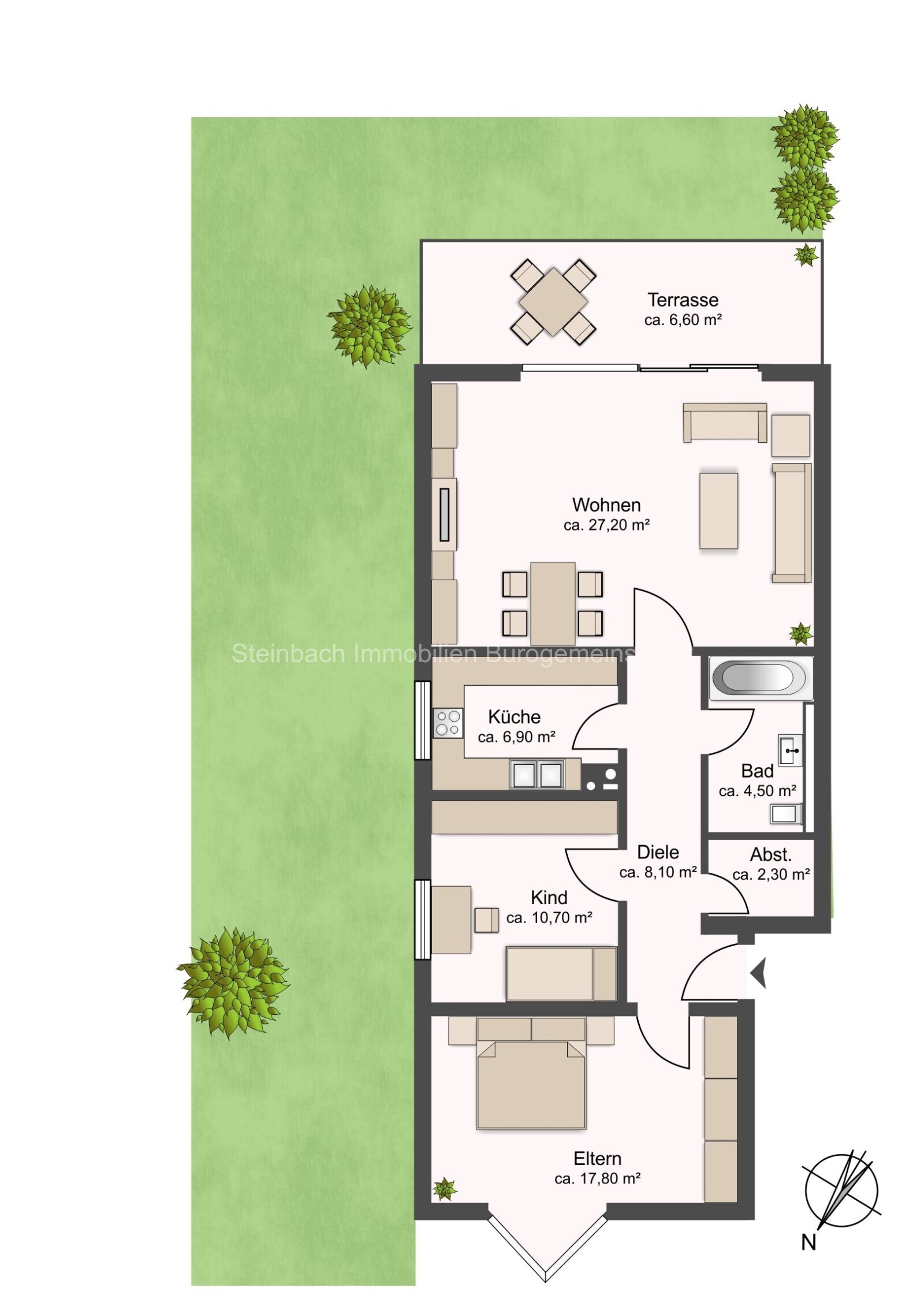 Erdgeschosswohnung mit Terrasse und harmonischem Wohnambiente in Wörrstadt