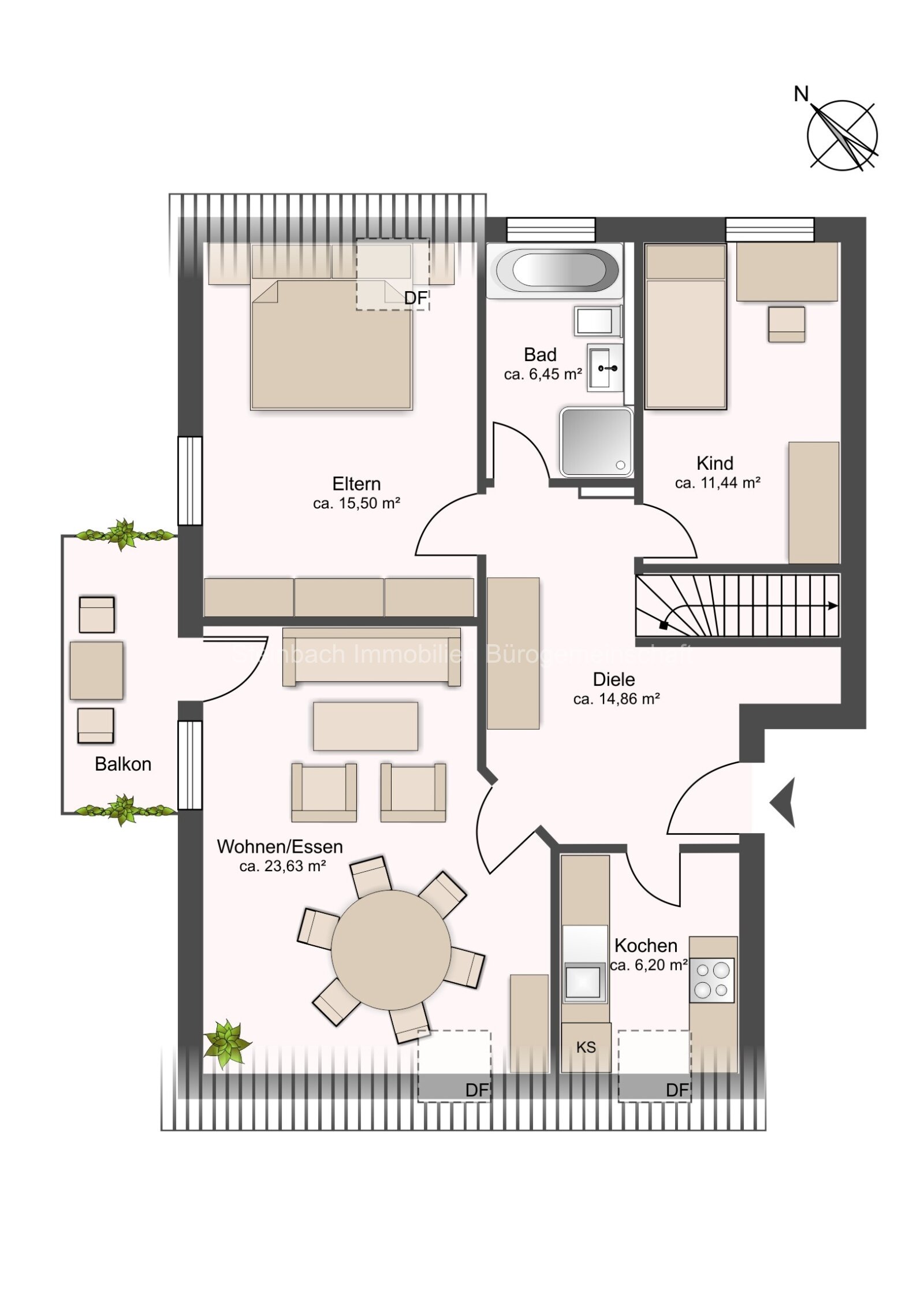 Maisonette mit Dachterrasse: Wohnen über den Dächern von Wörrstadt!!
